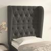 VidaXL Headboard with Ears Dark Grey 83x23x118-128 Cm Velvet3118323