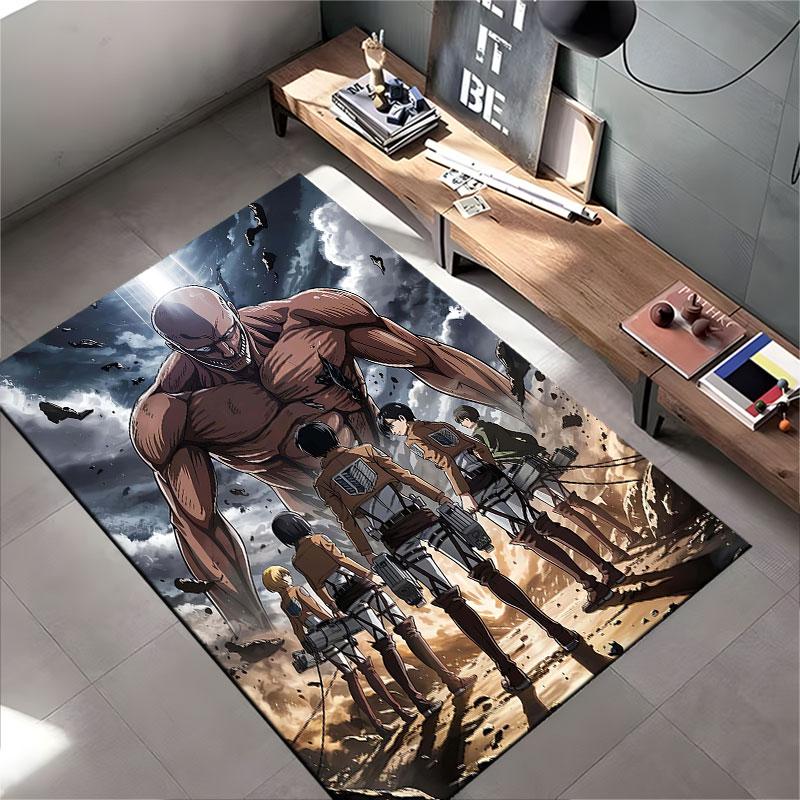 Attack on Titan Epic Scene Carpet suitable as a non-slip mat for the living room or bedroom sofa