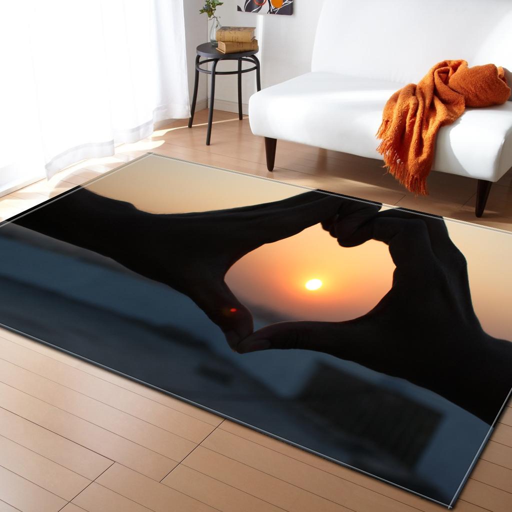 Creative Living Room Carpet Bedroom Dining Room Floor Mat Pattern Size