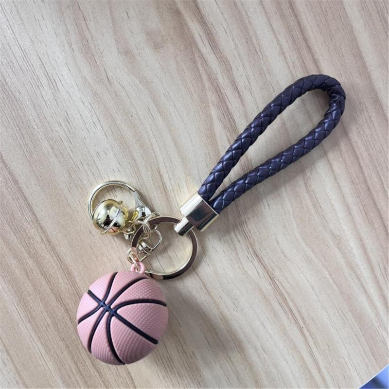 Fashion Simple Basketball Bells Charm Keychains Unique Ornaments Keyring Backpacks Handbag Charm Pendant Key Holder