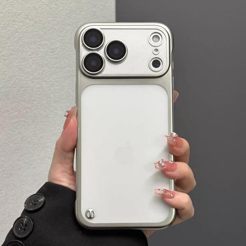 Luxury Plating Ultra Thin AG Matte Case for iPhone 17 Air 16 15 14 13 12 11 Pro Max Plus Frameless PC Clear Glossy Phone Cover