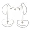 Sexy Spice Girl Cross Pendant Jeans Chain, Hip Hop Metal Chain Thigh Chain Pendant
