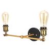 E27 Double Heads Wall Light Retro Style Wrought Iron Decorative Wall Lamp Fixture AC85‑265V