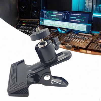 Tripod Clip Clamp Mount 1/4" Thread Adapter Portable Sturdy Nonslip Photography Accessories