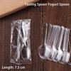 500pcs Disposable Disposable Plastic Spoons Clear Dessert Cake Scoop  Tableware