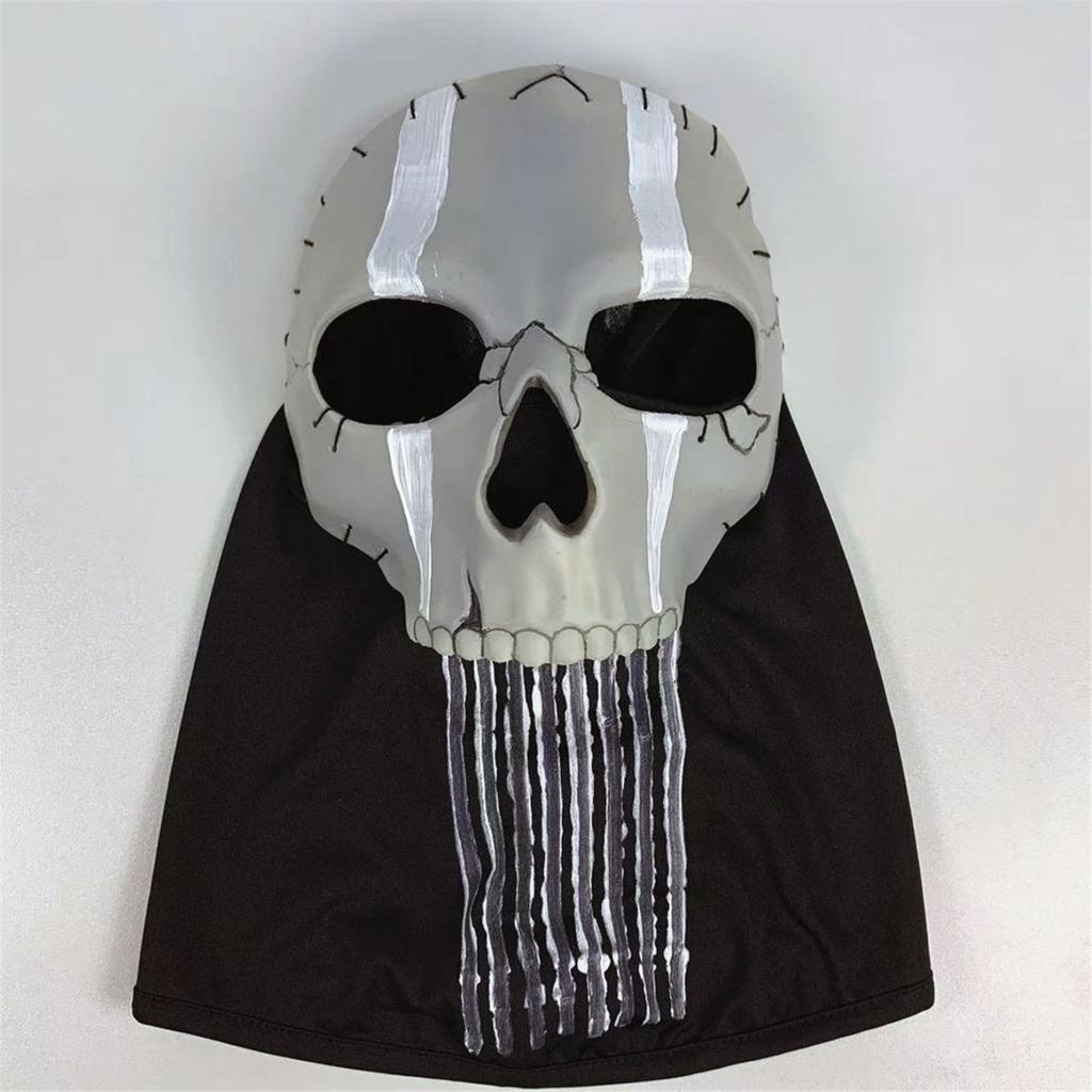 Cosplay Unisex Halloween Horror Ghost Skull Mask MW2 Latex Headgear Helmet Perform Party Masquerade Prop
