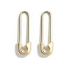 Metal Fashionable Minimalist Stud Earrings In Multiple Colors Women For
