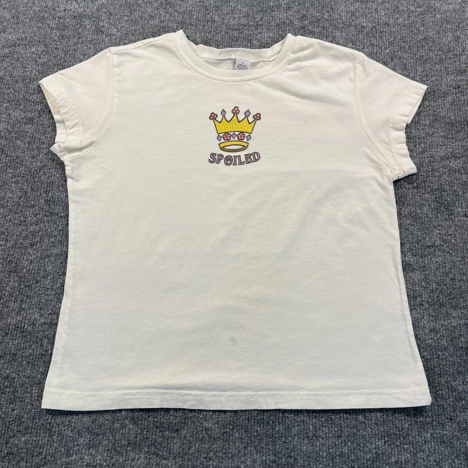 

Vintage 90s Spoiled Crown Shirt Womens Medium 17x20 White S