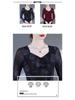 2025 Spring/Autumn Rose Print Square Neck Mesh Blouse - Long Sleeve Women's Fashion Top