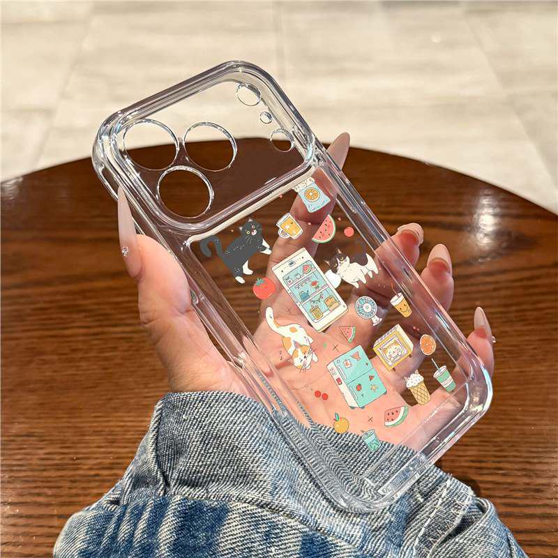 

Compatible Apple 17 Pro Max Cartoon Animal Case - New Style, High-End Feel, Transparent for iPhone 17 13 Pro