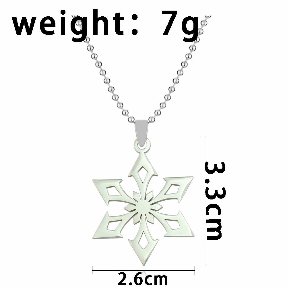 Genshin Impact Pendant Necklace Teen Cute Anime Cartoon Ghost Stainless Steel Necklace for Men Women Jewelry Accessories Gift