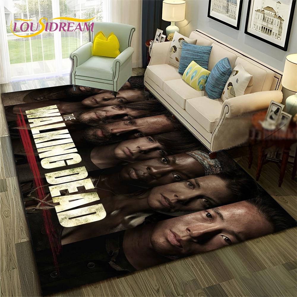 TWD The Walking Dead Rick Horror TV Carpet Rug for Home Living Room Bedroom Sofa Doormat Decor,kids Area Rug Non-slip Floor Mat