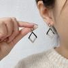 Simple Versatile Diamond Geometric Earrings Commuter Earrings French Retro Earrings