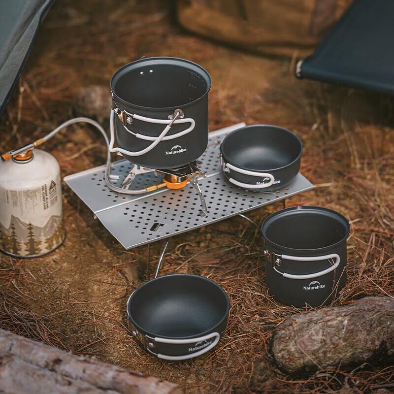 Naturehike 4-in-1 Upgraded Camping Hiking Pot Set