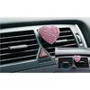 Crystal Bling Sparking Car Fragrance Heart Car Diffusser Air Freshener with Vent Clip(Pink)