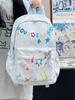 Schoolbag new Korean version Mori graffiti backpack large capacity junior high school student schoolbag fashion campus leisure Harajuku backpack