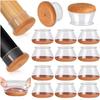 24 Pcs Chair Leg Floor Protectors for Hardwood Floors Silicone Covers Felt Pads Furniture Leg Caps Anti-Scratch Reduce Noise Fit 14-40mm