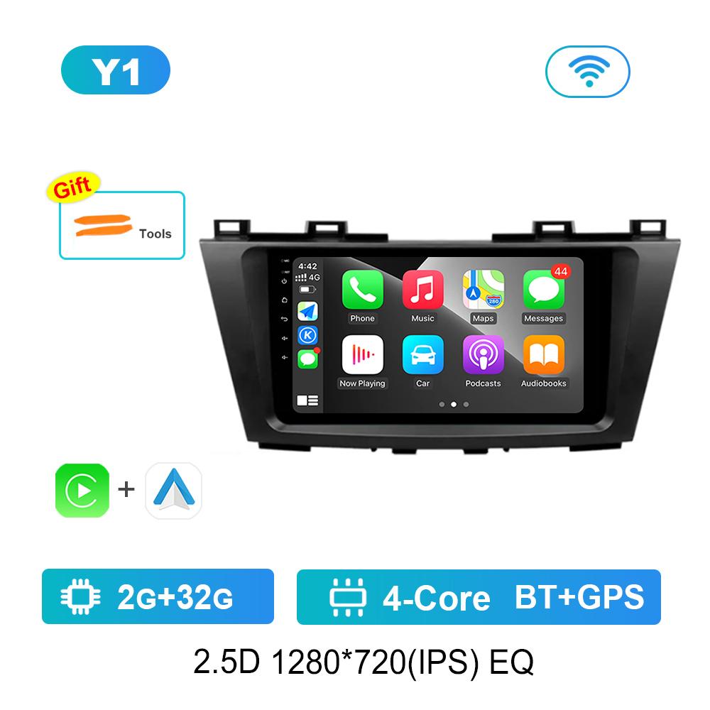 

9 дюймов для Mazda 5 3 CW 2010 - 2015 Автомобильный аудио мультимедийный плеер Android Головное устройство DSP Стерео Carplay GPS Навигация 4G+WiFi Bluetooth