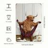 Metal Poster Highland Cow Vintage Tin Sign Wall Decor for Bathroom Home Gift