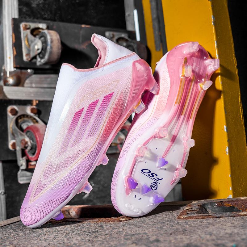 Soccer Men's Spike Training Competition Shoes Broken Nails Professional Outdoor Soccer Boots Anti-Slip Teenagers