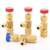 1pc Refrigeration Tool Air Conditioning Safety Valve Charging 1/4" Male/Famale Valves Inch Adapter 5/16" Hose Thread A6N0