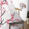 Spring Season Cherry Blossom Drapes for Living Room Bedroom Decoration Contemporary Chiffon Sheer Kitchen Window Curtain