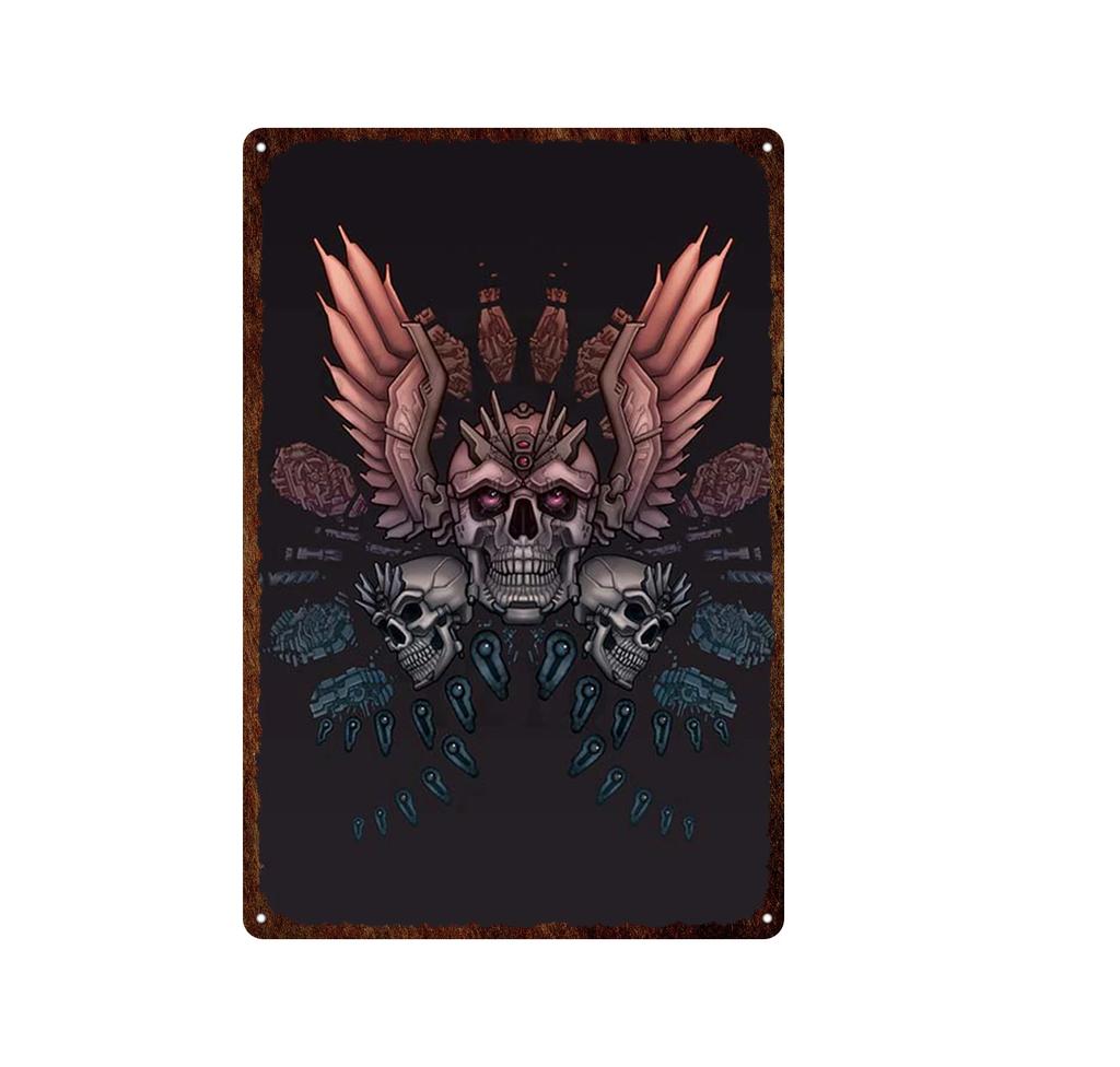 Skeleton Skull Tin Signs Mexican Festival Day of The Dead Tin Sign Vintage Metal Painting Poster Bar Man Cave Wall Plaques Decor