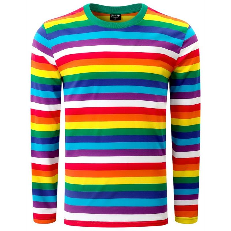 

Чоловіча футболка з довгим рукавом з 3D-принтом у контрастну смужку, повсякденна мода, з круглим вирізом, оверсайз, модні топи, поліестер, чоловічий одяг S