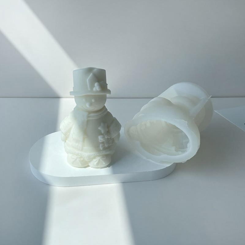 Old Man Snowman Decoration Candle Silicone Mold Resin Epoxy Christmas Crafts DIY Ornament Jewelry Candle Making Tool