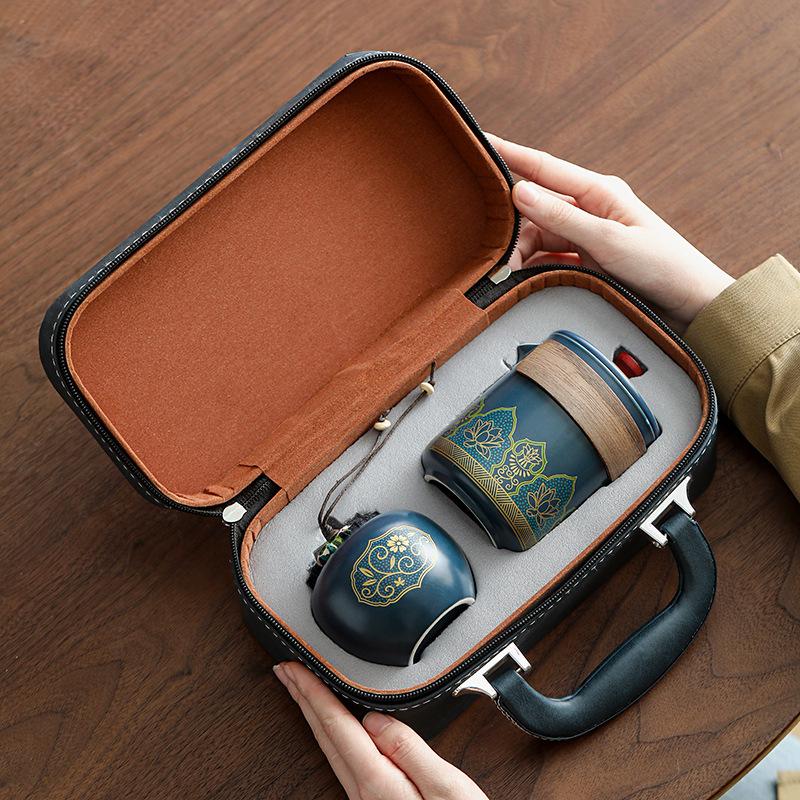 High-End Business Souvenir Tea Set: On-the-Go Gift for Clients & Friends