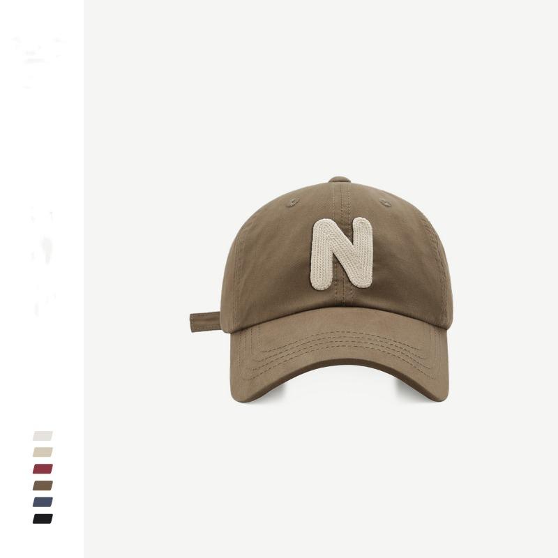Street tide brand N soft top baseball cap men's and women's street racket spring and summer simple face cap