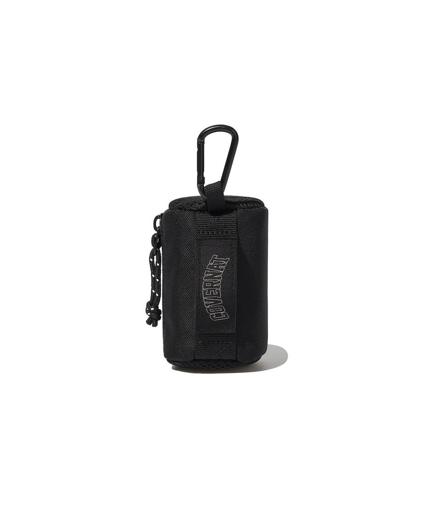 Covernat Arch Logo Webbing Cylinder Pouch Keyring Black