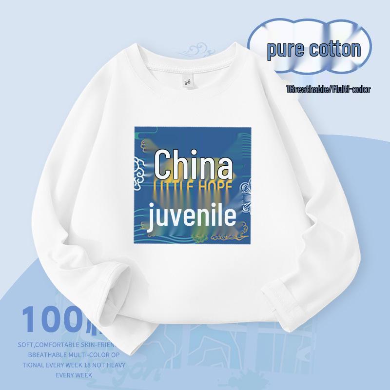 

Kids Long-Sleeve T-Shirt for Boys - Autumn Thin Cotton Outerwear, Style 20245, Perfect for Spring and Fall 110 cm