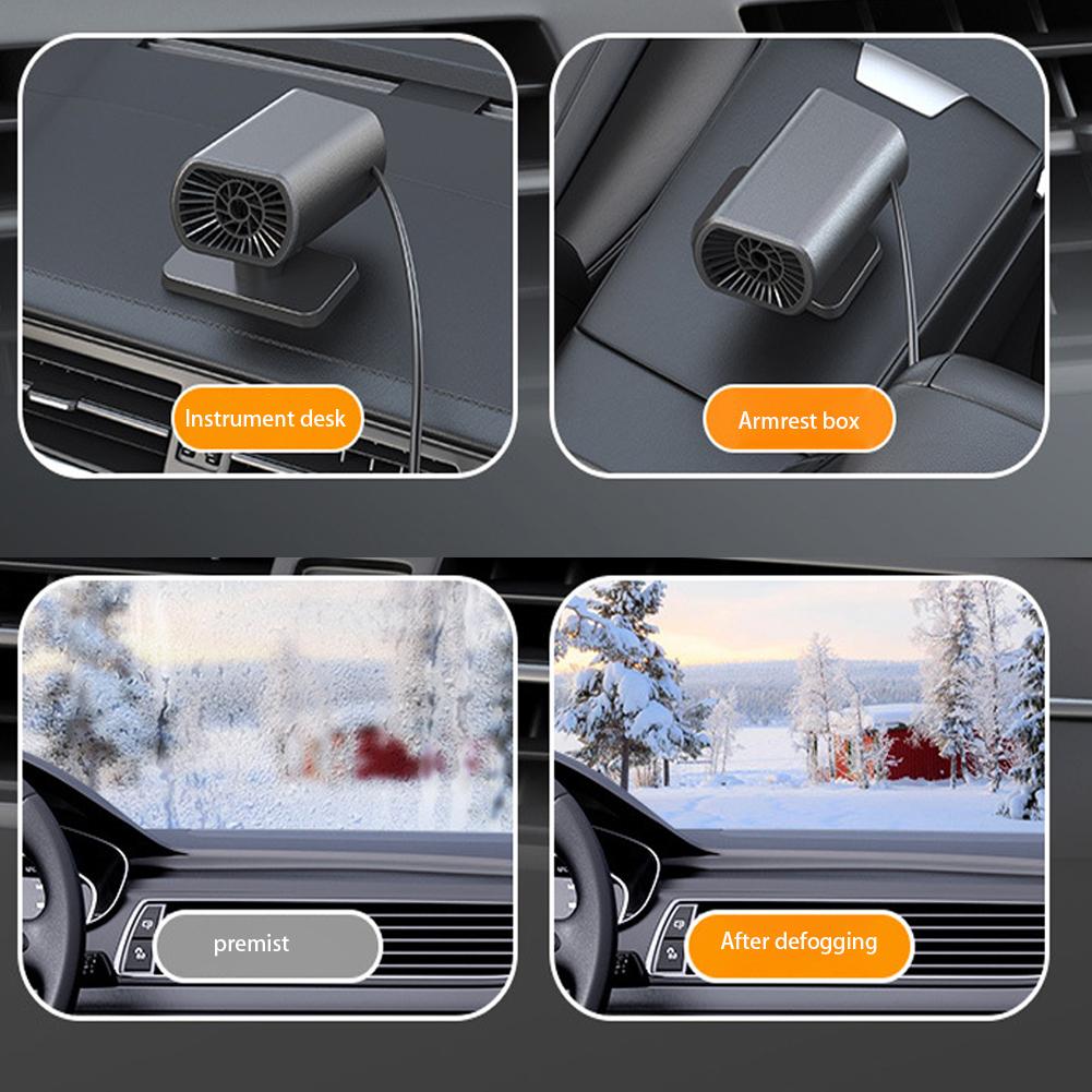 12V 200W Electric Car Heater Electric Cooling Heating Fan Portable Demister Defroster Dryer Windshield Defogging Accessroies