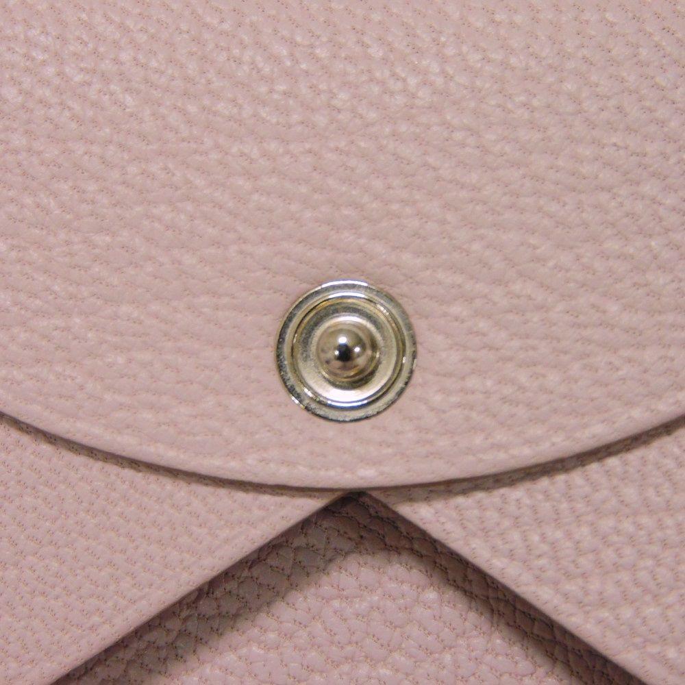 Used 9212 Calvi 7946 Chevre Mysore Goatskin Bag with Foil-stamped Logo, Pastel Light Pink, Excellent Condition 13808