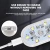 1/2/4PC Mini Car LED Light USB Charging Interior Lighting Lamp for Armrest Box Switch Touch Magnetic Reading Lamp Foot Light