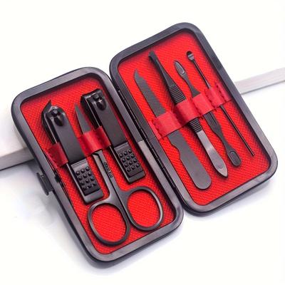 Tagliaunghie per la casa, 7 pezzi/set, strumento per manicure con apertura grande, unisex, mini, compatto, regalo, pinzette per sopracciglia