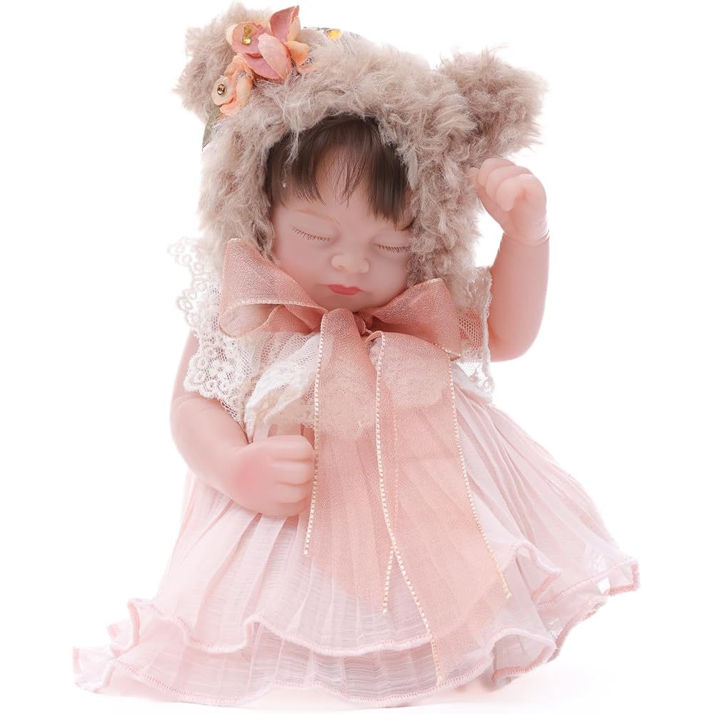 Cloveray Interactive 12-Inch Reborn Baby Doll with Movable Body, Removable Outfit, Water Play Suitable