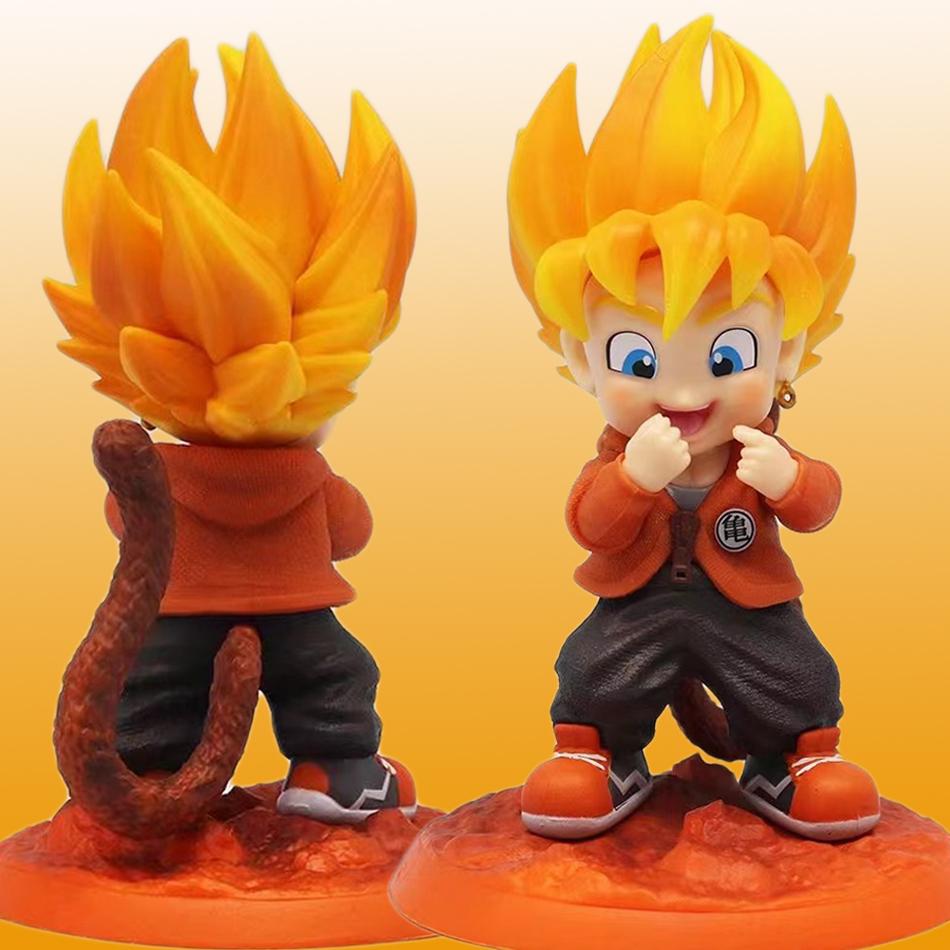 In Stock Dragon Ball Fashion Style Cute Son Goku Figure 14cm Height Kawaii Anime Decoration Desktop Ornaments