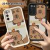 Phone Case: 2D Flat Samsung Galaxy A34 A35 M05 M06 S20 S22 S21 FE Plus 5G Layered Protective Case, Double Capybaras, Christmas and Halloween Gifts