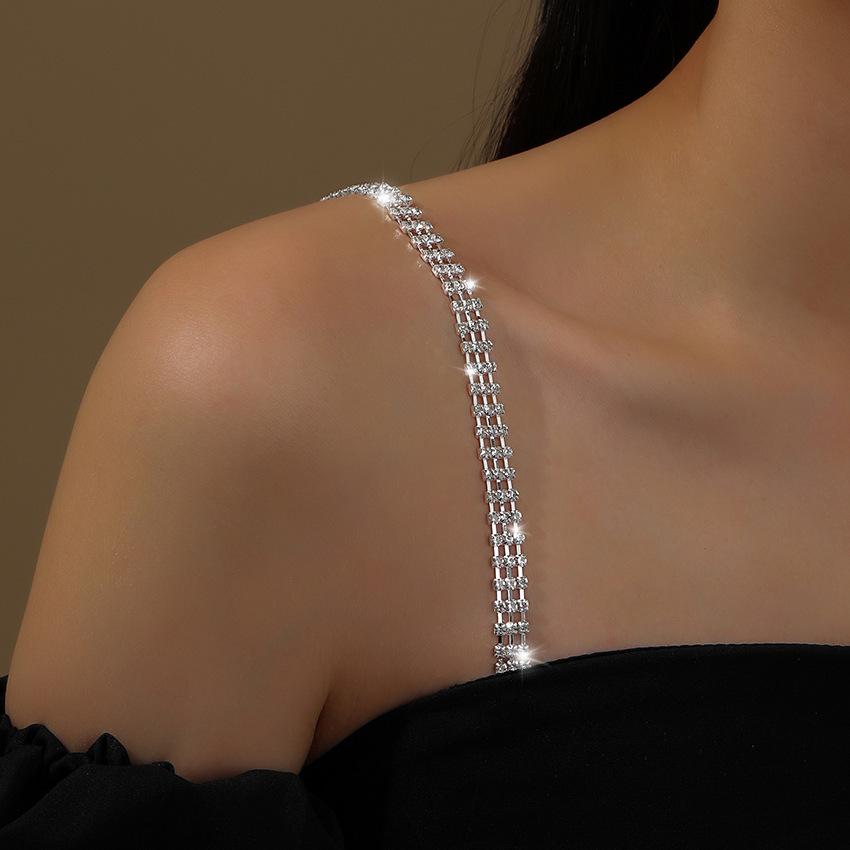 Adjustable Rhinestone Thin Bra Strap Butterfly Heart Crown Pendant Replacement Shoulder Strap Women Wedding Party Dress Accessory