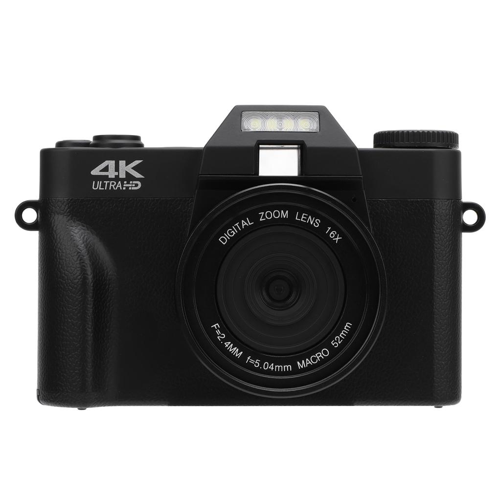 Digital Camera 4K 60FPS 56MP 6X Zoom 3 Inch IPS HD Screen 1700mAh Mirrorless Camera for Travel Webca