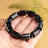 Genuine A-Grade Black Chicken Ruyi Wealth Bracelet with Natural Ice Seed Jade Beads, Unisex