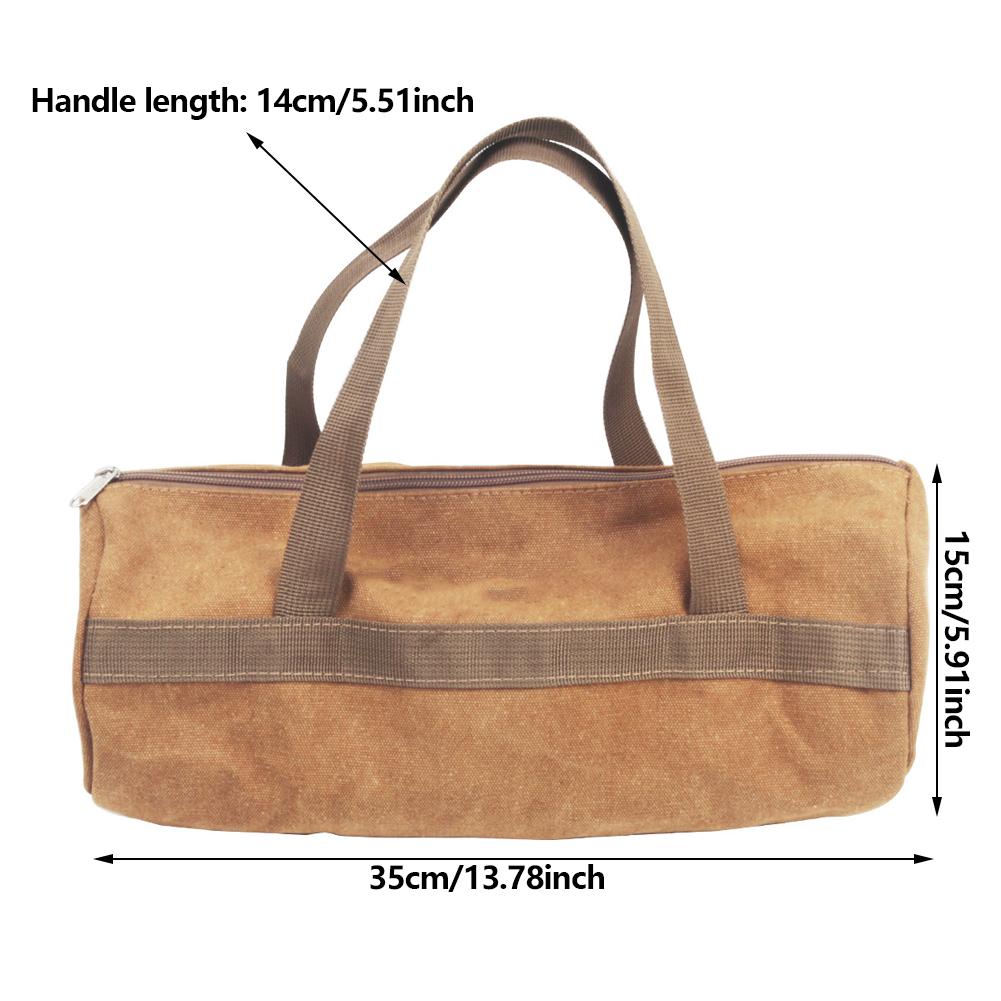 Camping Tools Storage Bag Large Capacity Cylinder Tent Stake Bag Lightweight Tent Peg Ground Nail Holder Bag for Outdoor Camping