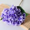 Artificial Hydrangea Single Stem with Leaves - Fake Flower for Wedding, Home, and Photography Decor