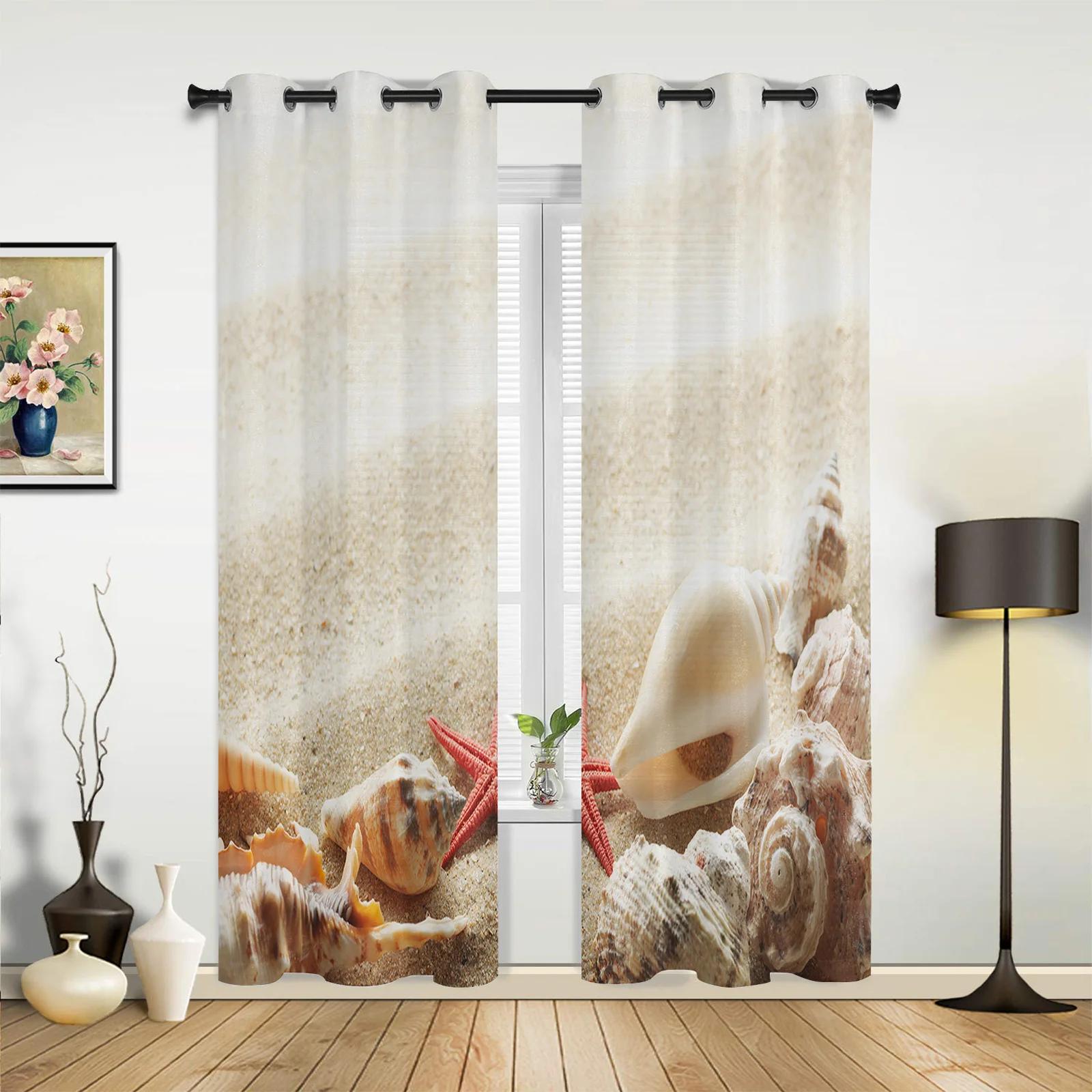 

Пляжный закат Океанский пейзаж Шторы для спальни Гостиной Драпировки Кухня Детская комната Оконная занавеска Современный домашний декор 135W x 60H(cm) x1