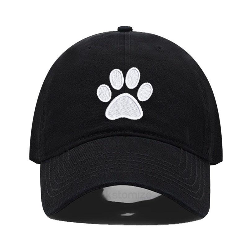 Dog Paw Vintage Washed Cotton High Quality Embroidery Dad Hat  For Men Women Baseball Cap golf caps Snapback Cap Wholesales
