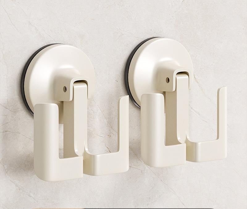 1/2pcs Bathroom Suction Cup Slippers Rack Toilet No Punching Toilet Wall Hanging Shelf Door Hook Drain Storage Tool