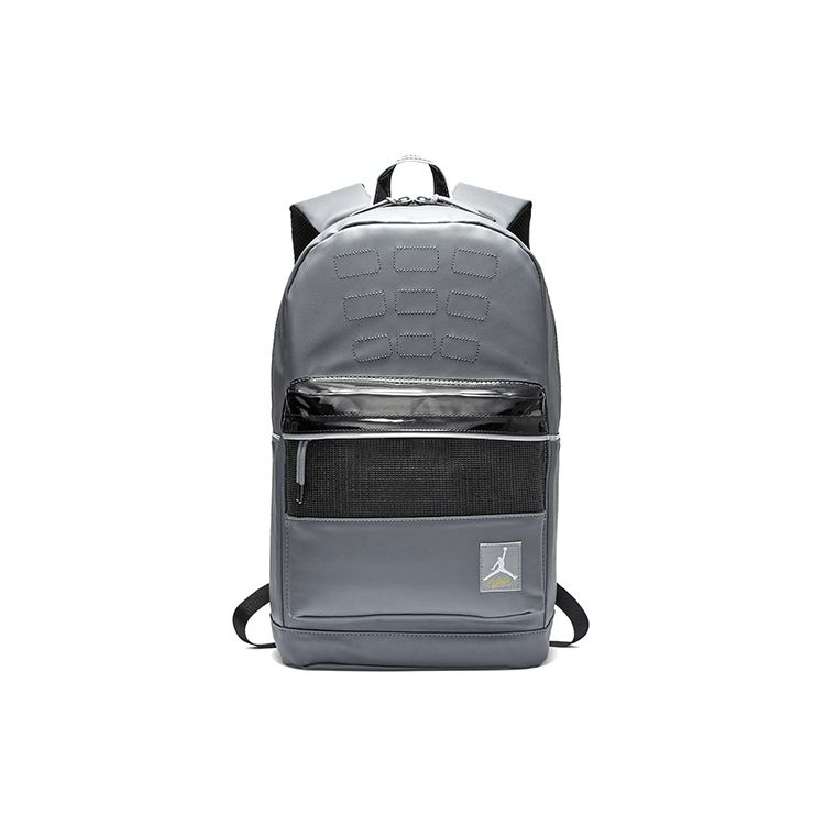 Jordan Aj4 Texture Fabric Basketball Backpack Unisex Backpack Shadow-Gray Light-Gray 9A0280-479 Shadow Gray/Light Gray