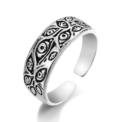 Vintage Punk Carved Eyes Mens Ring Finger Jewelry Hip Hop Rock Culture Ring Unisex Women Male Party Metal Rings Accessories
